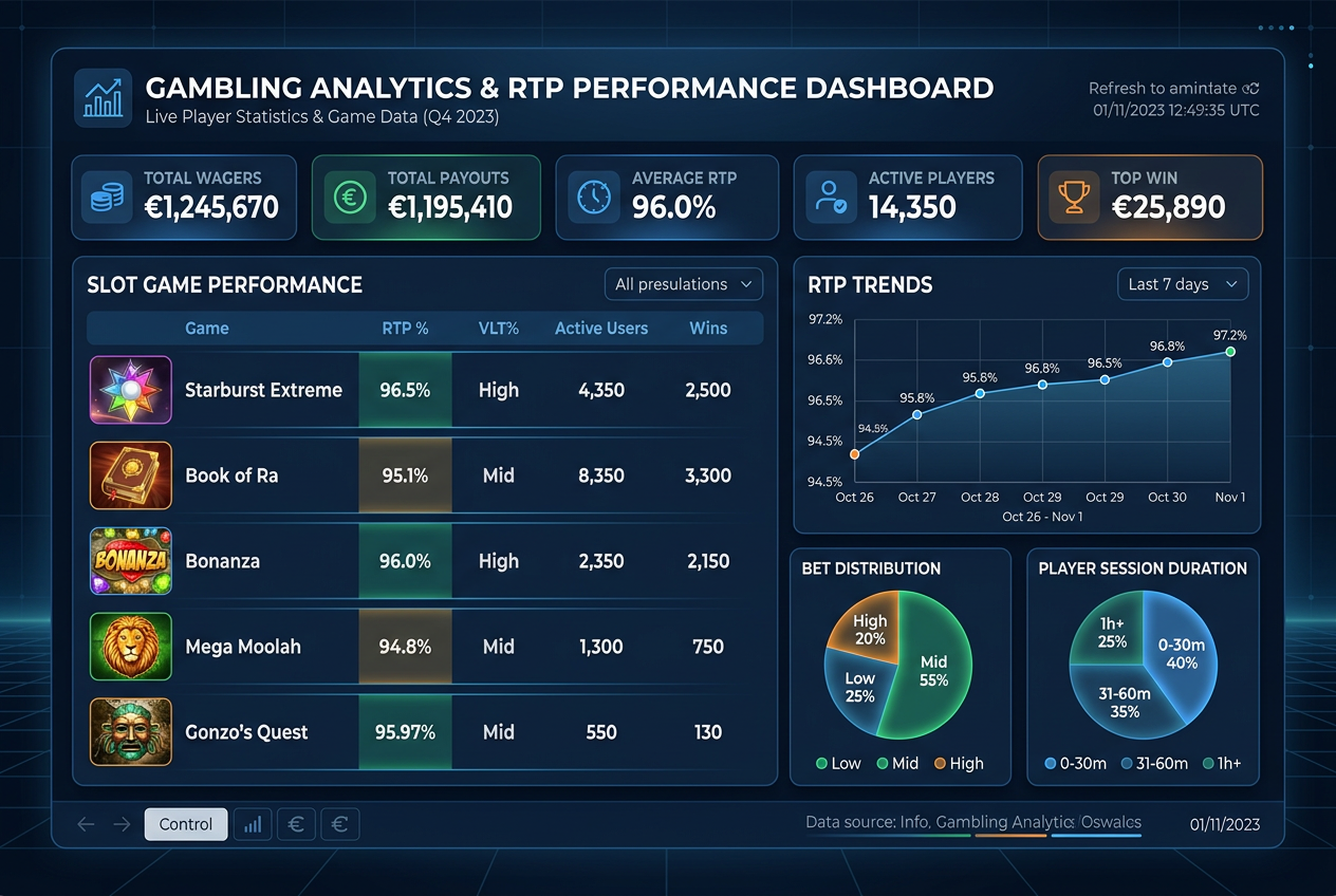 Digitální analýza RTP a volatility u moderních výherních automatů