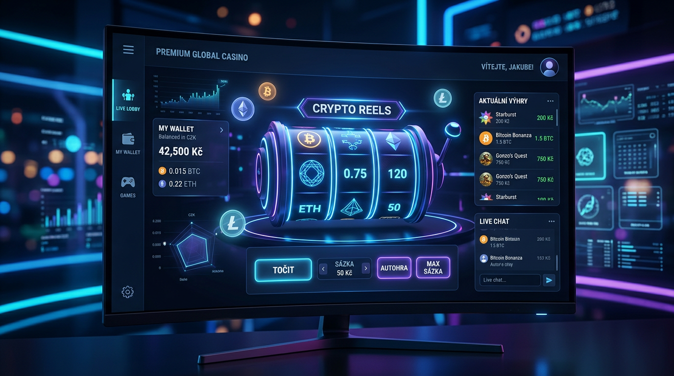 Futuristické digitální rozhraní zahraničního casina pro rok 2026